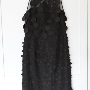 Anthropologie Black Polka Dot Detail Dress
